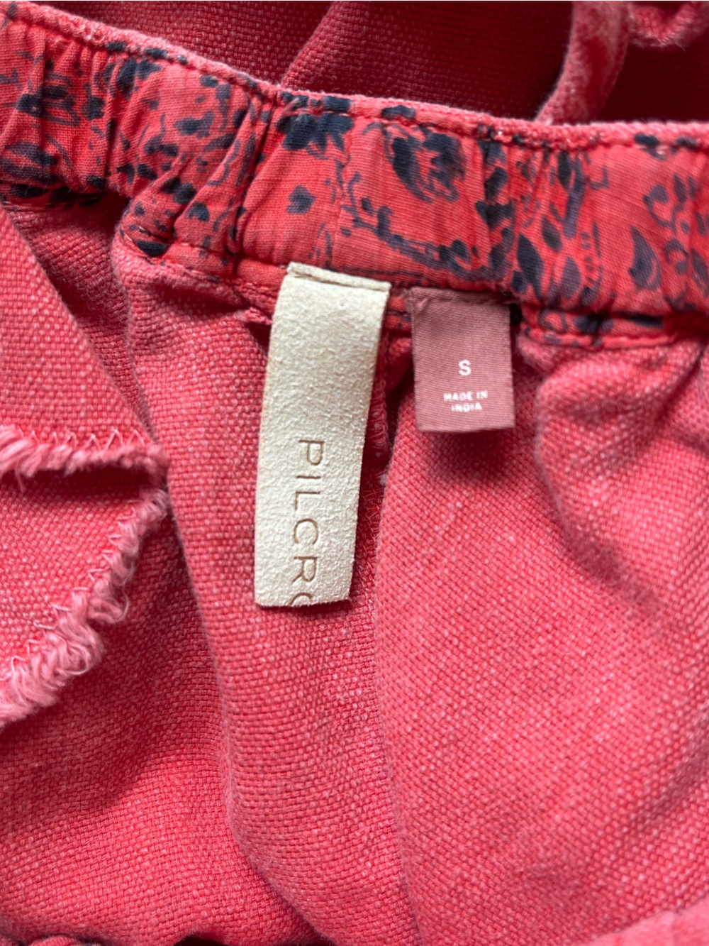 Anthropologie Pilcro flutter sleeve coral midi dress linen cotton - Picture 15 of 16